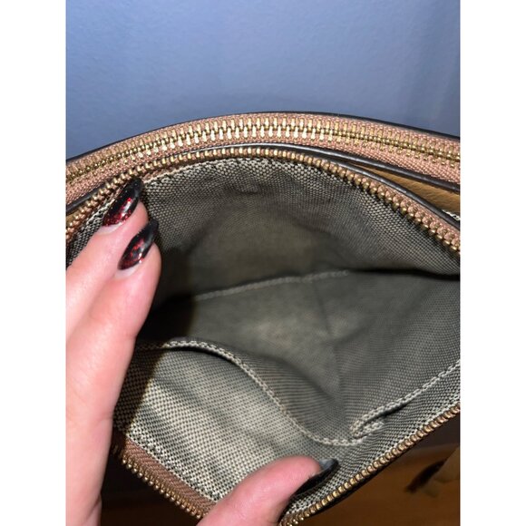 Vince Camuto Litzy Mocha Leather Fringe Crossbody Bag Western‎ Boho Chic Purse - Picture 7 of 13